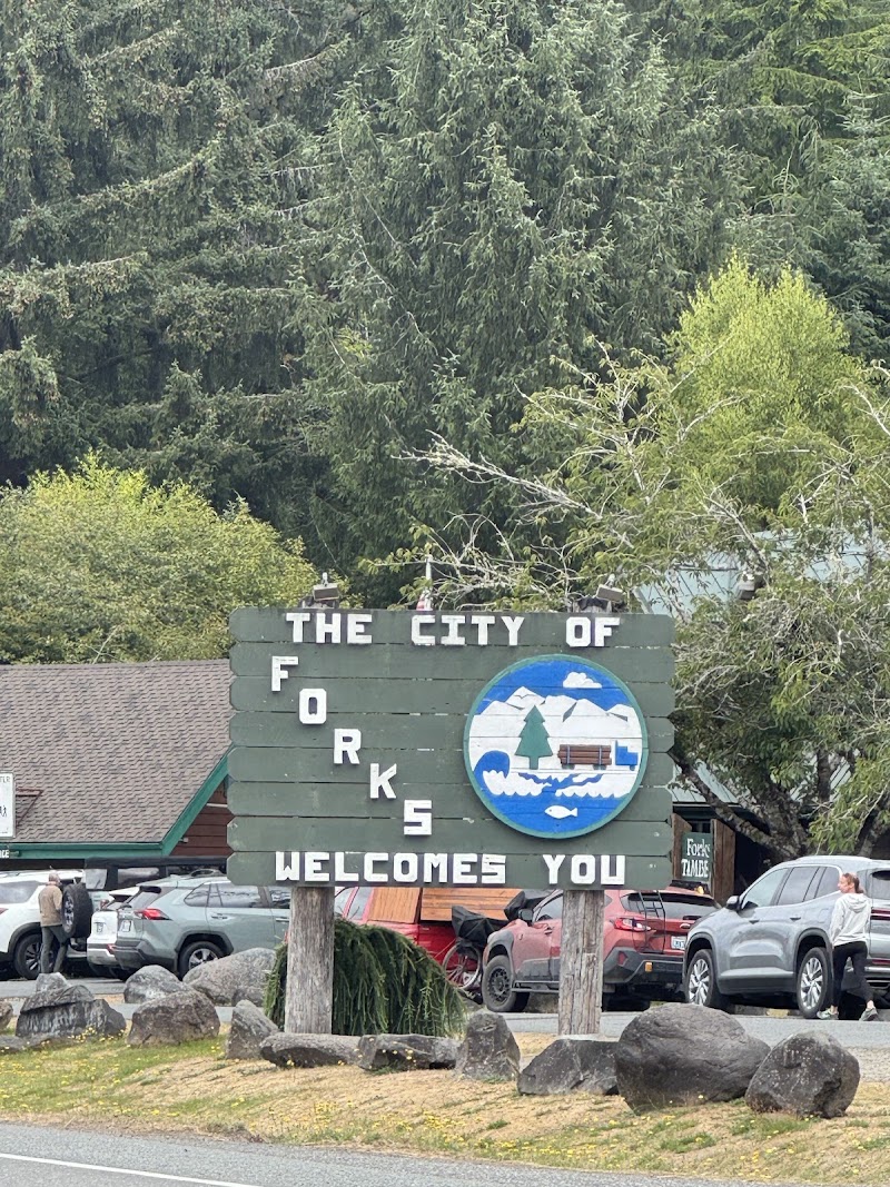 Forks Welcome Sign - Forks Welcome Sign, HWY 101 N Forks Ave, Forks, WA 98331, USA