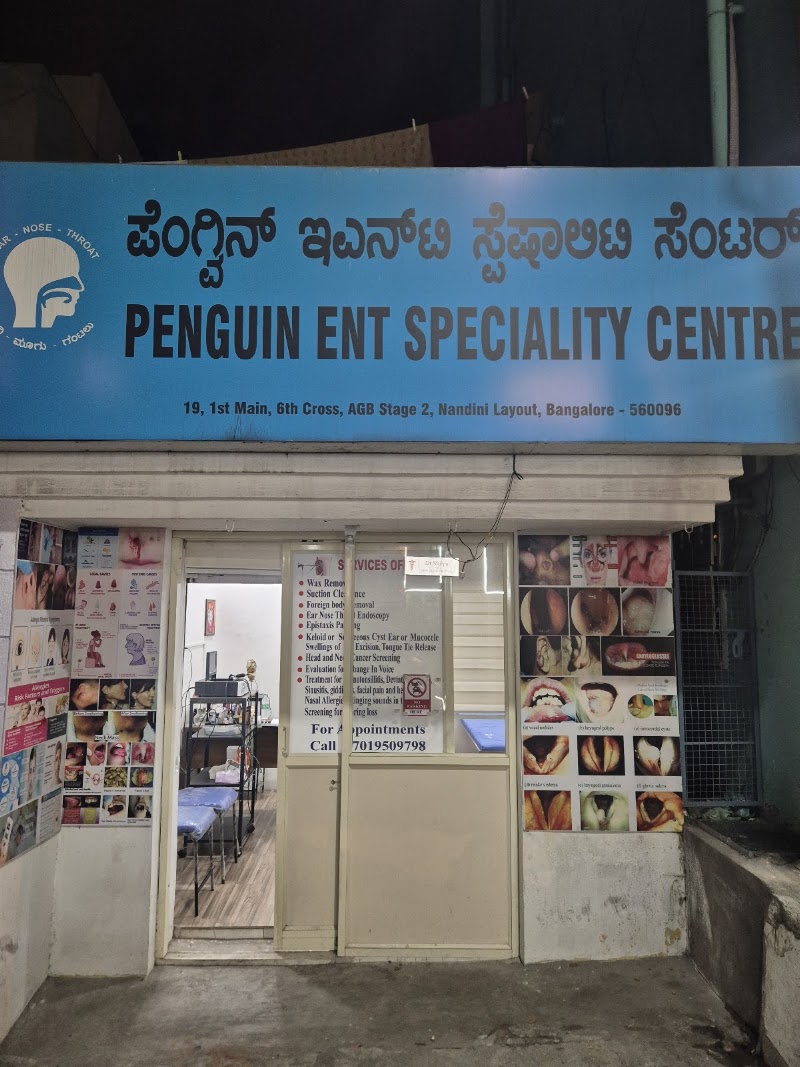 Penguin Ear Nose Throat Clinic - Penguin Ear Nose Throat Clinic, Penguin ENT Speciality Centre 19, 1st main, 6th Cross Rd, AGB Layout, Stage 2, Nandini Layout, Bengaluru, Karnataka 560096, India