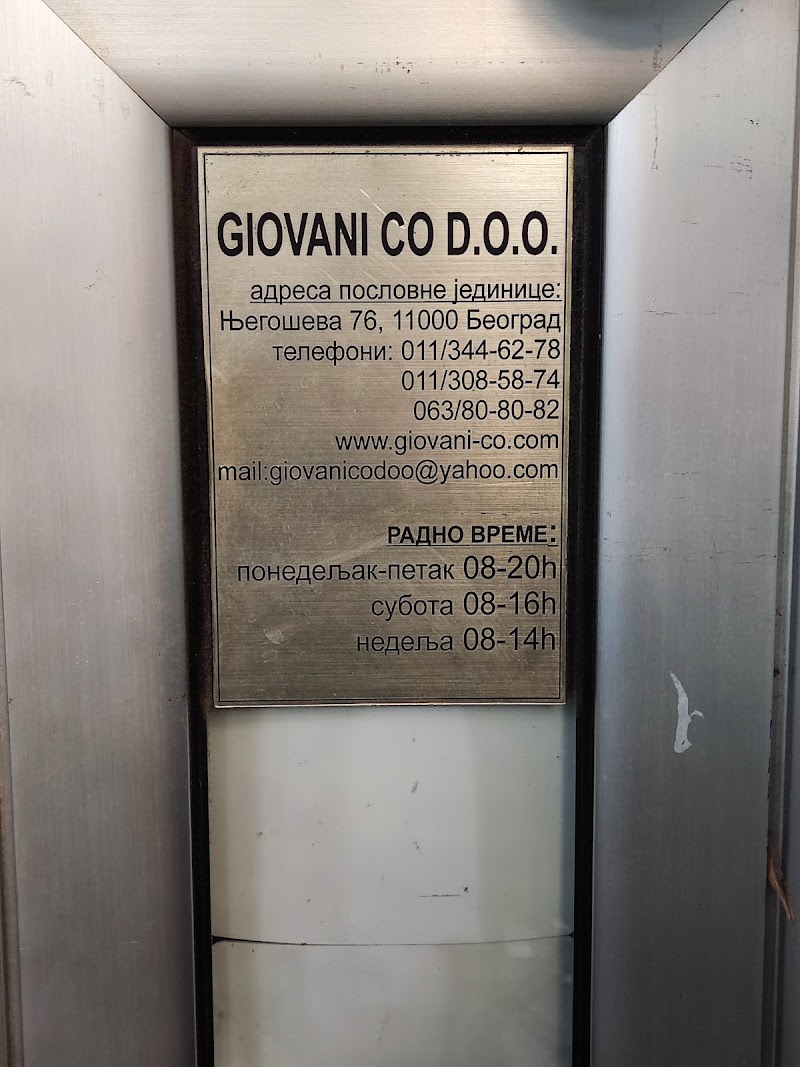 Giovani - Giovani Njegoševa 76, Beograd 11000, Serbia