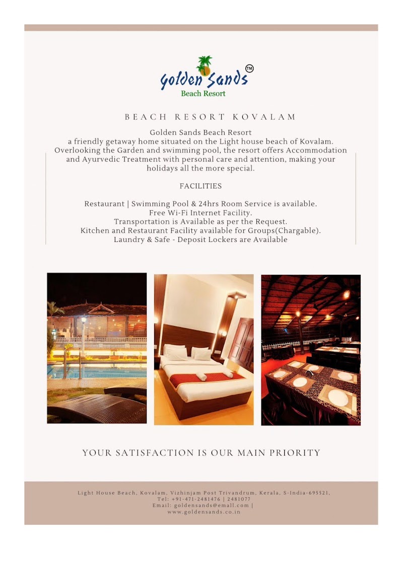 Golden Sands Beach resort - Golden Sands Beach resort Light House Beach, Kovalam, Kerala 695521, India