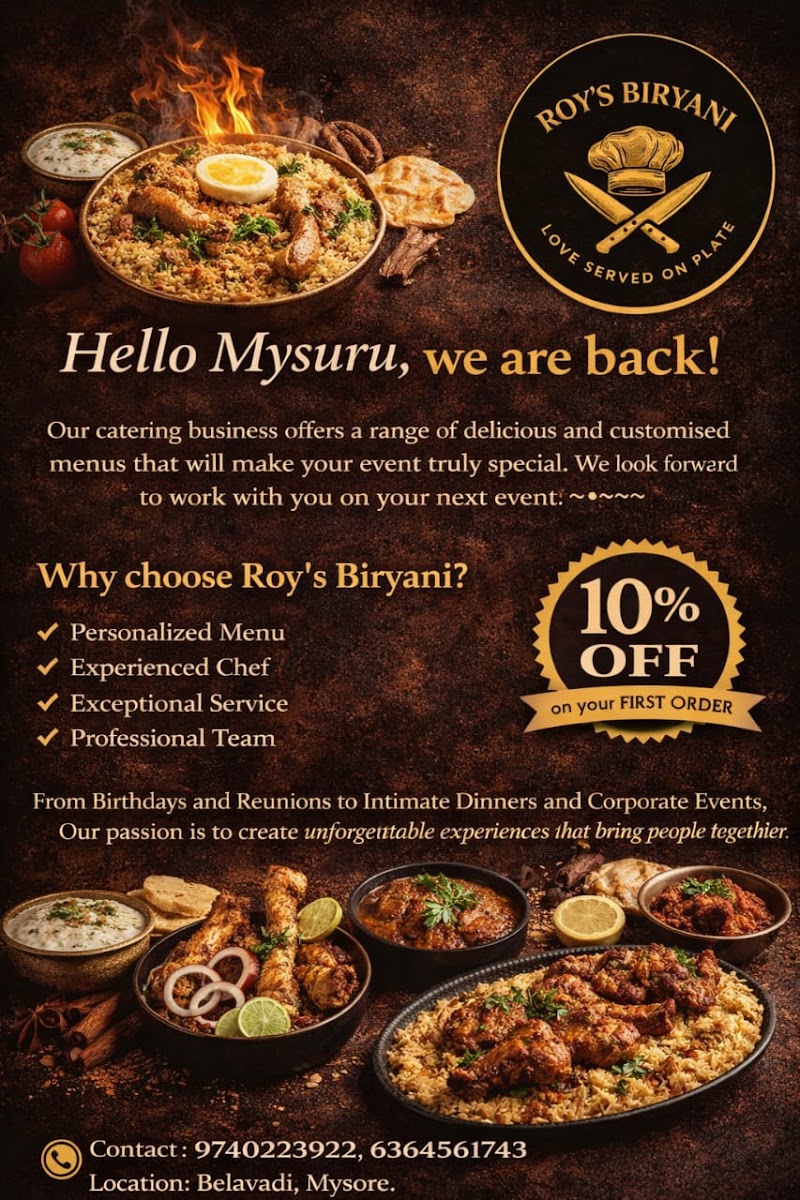 Roy's Biryani - Roy's Biryani, Maiden lane, Belawadi, Housing Board Colony, Mysuru, Hutagalli, Karnataka 570018, India