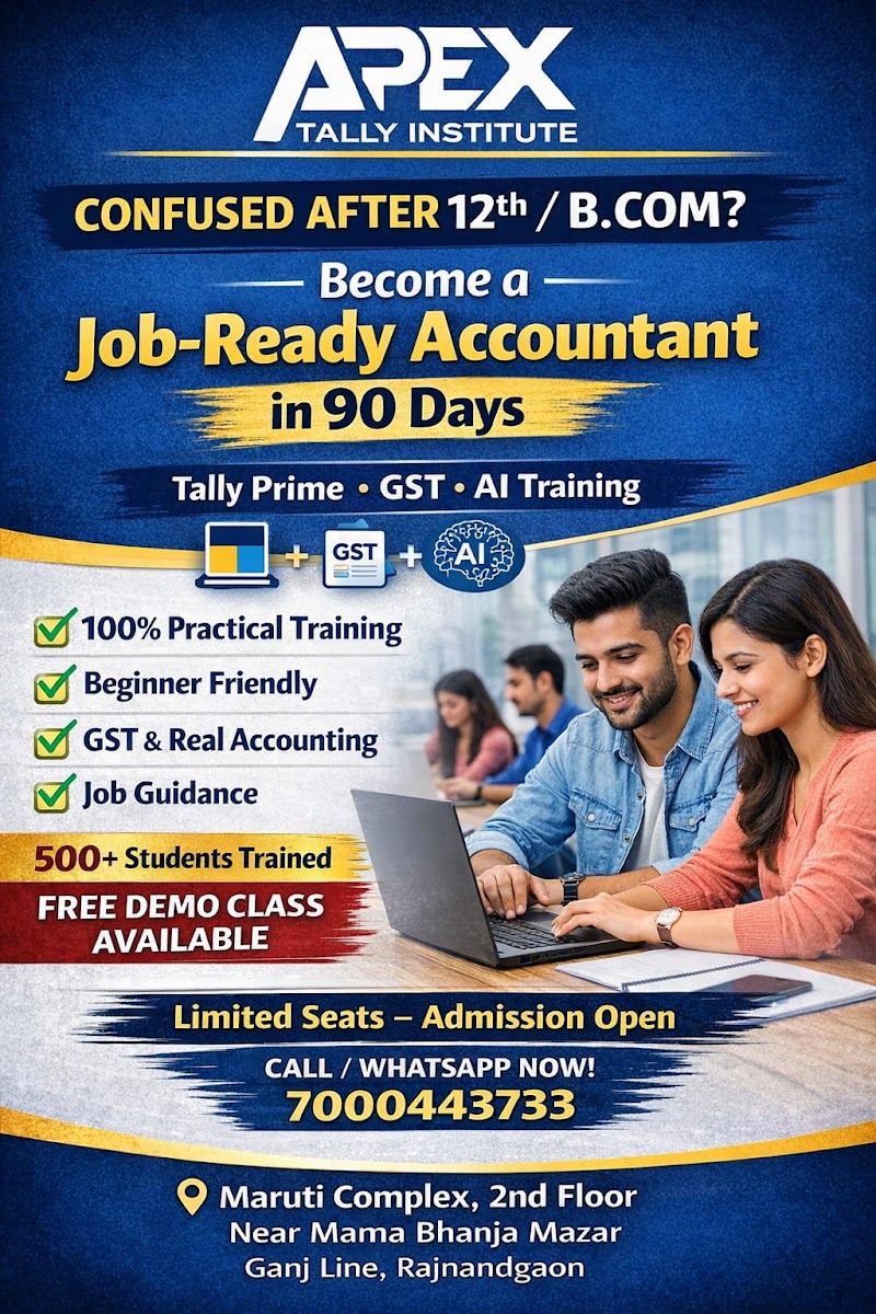 Apex Institute - Apex Institute, Ganj Chowk, near Mama Bhanja Mazar, Kailash Nagar, Rajnandgaon, Chhattisgarh 491441, India