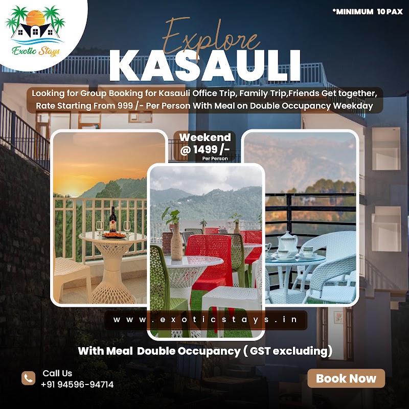 The Exotic Stays - The Exotic Stays Dharampur Kanda road, School Rd, near Lawerence Chowk, Kasauli, Dharampur, Himachal Pradesh 171309, India