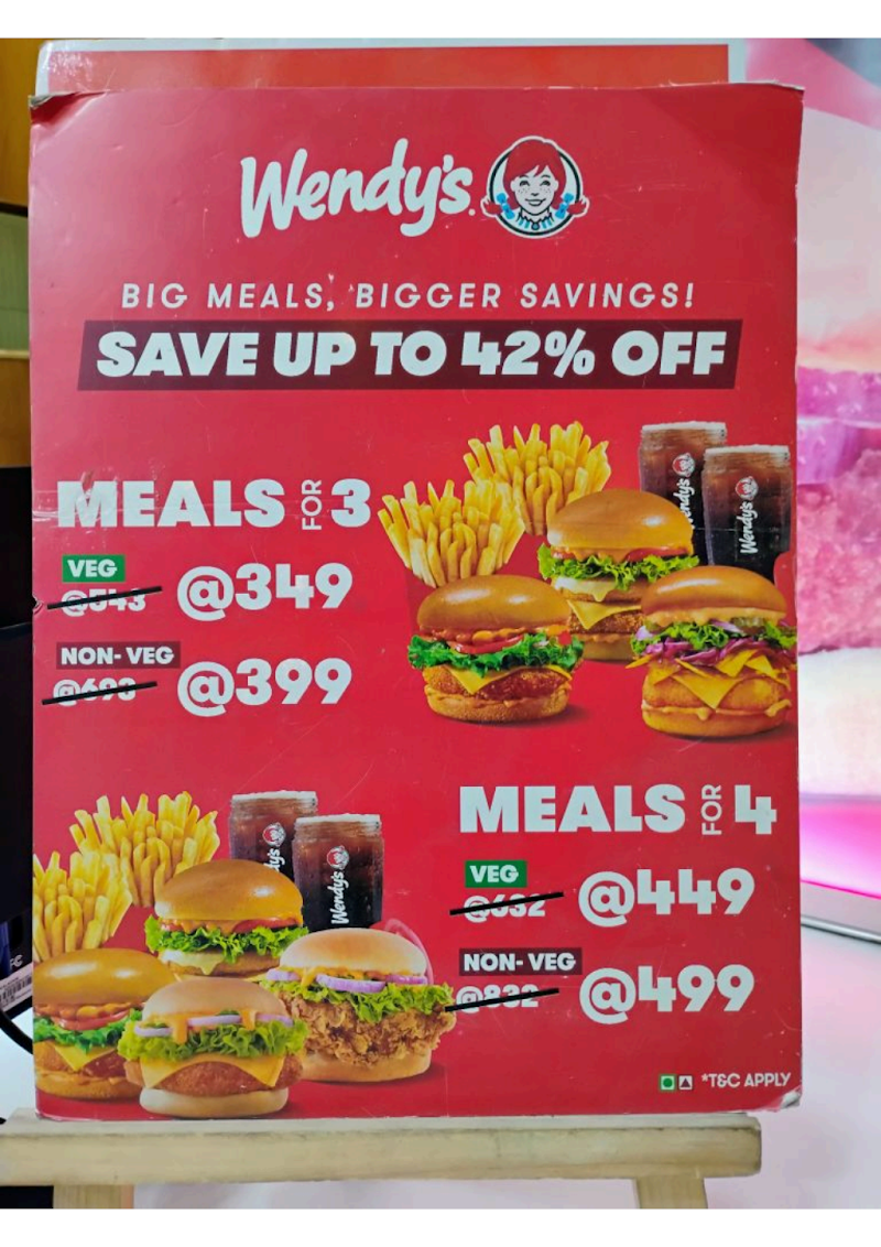 Wendy's Gaur City - Wendy's Gaur City 4th floor Level, Gaur City mall, Food Court, 12A, Greater Noida W Rd, Gaur City 1, Sector 4, Ghaziabad, Uttar Pradesh 201318, India