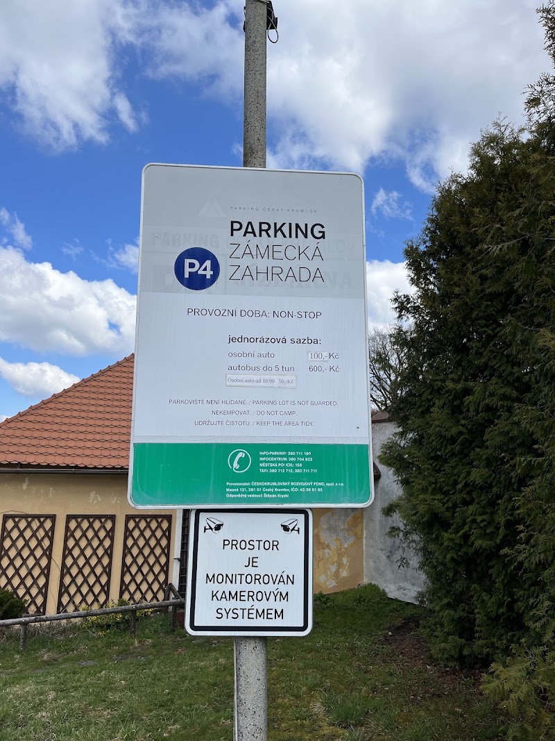 Parkoviště P4 Zámecká zahrada - Parkoviště P4 Zámecká zahrada, Zámecká zahrada 62, Latrán, 381 01 Český Krumlov-Český Krumlov 1, Czechia