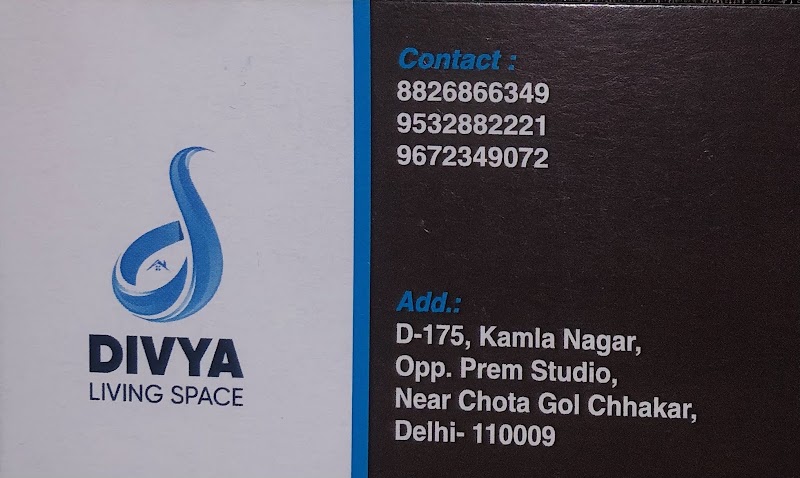 Divya Living Space - Divya Living Space D-175, New Market, Near, Chhota Gol Chakkar, Kamla Nagar, Block C, Kamla Nagar, Delhi, 110007, India