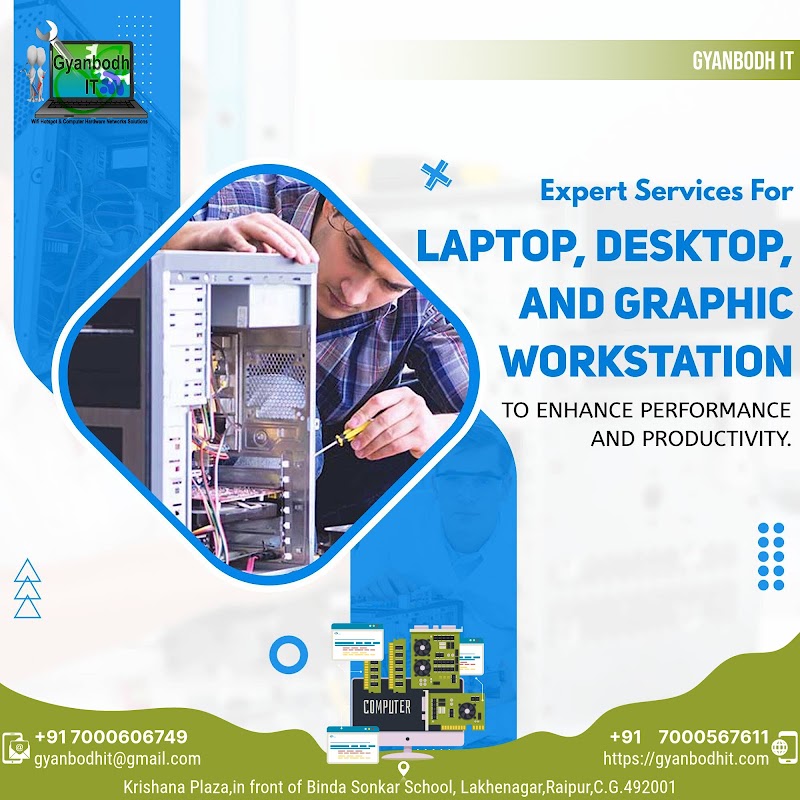 Gyanbodh IT - Gyanbodh IT, Krishna Plaza, Infront of Shiv Vatika, Lakhenahar Dhal, Mahadev Ghat Rd, near Binda Sonkar School, Ashwani Nagar, Lakhe Nagar, Raipur, Chhattisgarh 492001, India