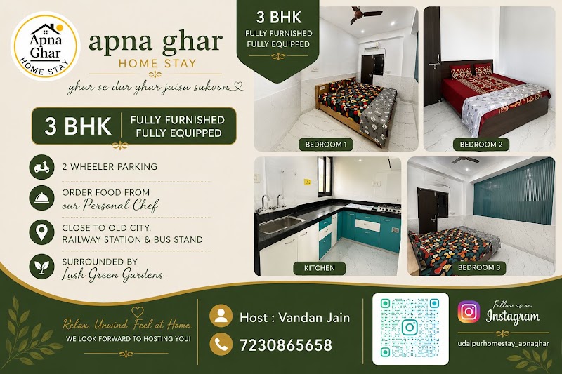 Apna Ghar Home Stay - Apna Ghar Home Stay, 145, Machhla Magra Scheme, Housing Board Colony, behind Paras Prime Mall, Sector 11, Railway Colony, Udaipur, Rajasthan 313001, India