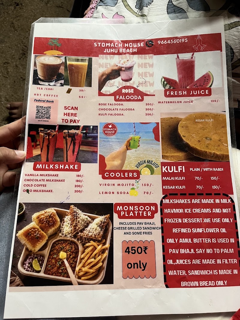Stomach House - Stomach House Shack no .1, Juhu Tara Rd, near Novotel hotel, Juhu Beach, Vile parle, Mumbai, Maharashtra 400049, India