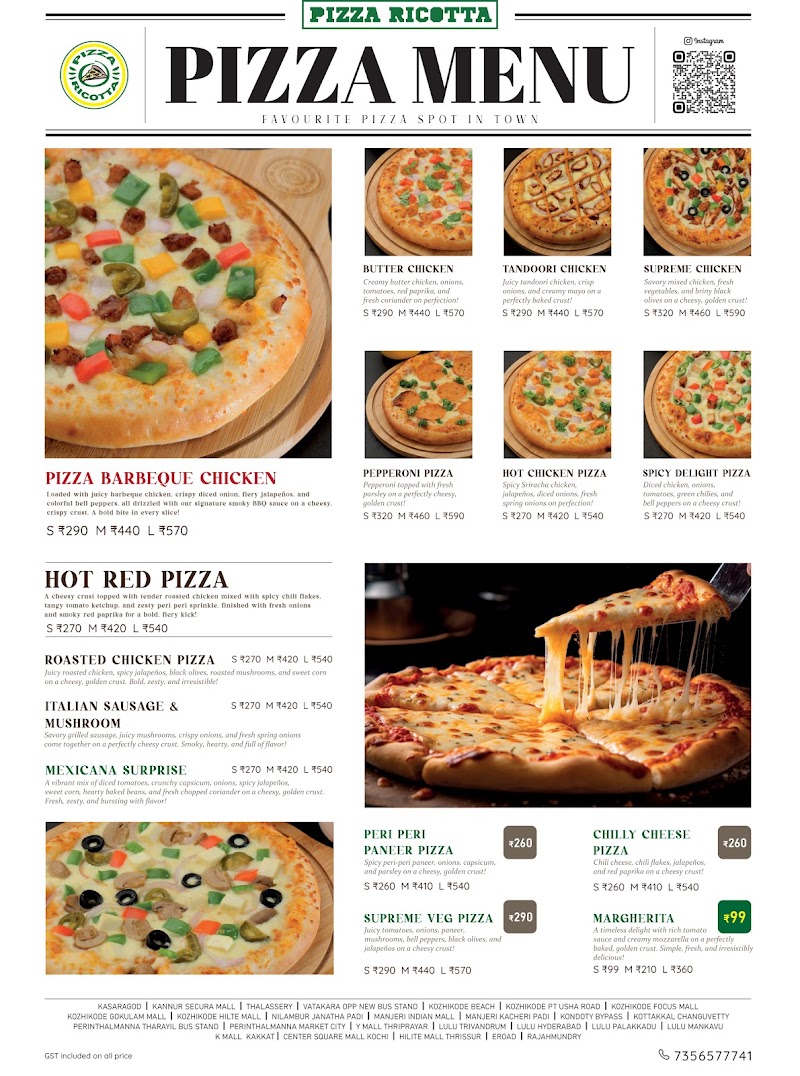 Pizza Ricotta Hilite Mall Calicut - Best Pizza in Calicut - Pizza Ricotta Hilite Mall Calicut - Best Pizza in Calicut Hi-lite mall, NH 66, Kozhikode Bypass, Poovangal, Kozhikode, Pantheeramkavu, Kerala 673014, India