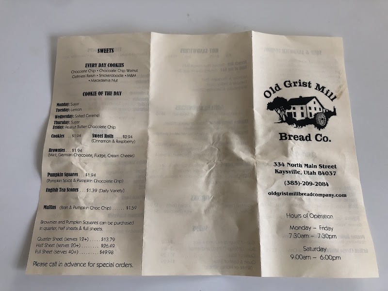 Old Grist Mill Bread Company - Old Grist Mill Bread Company 334 Main St, Kaysville, UT 84037, USA