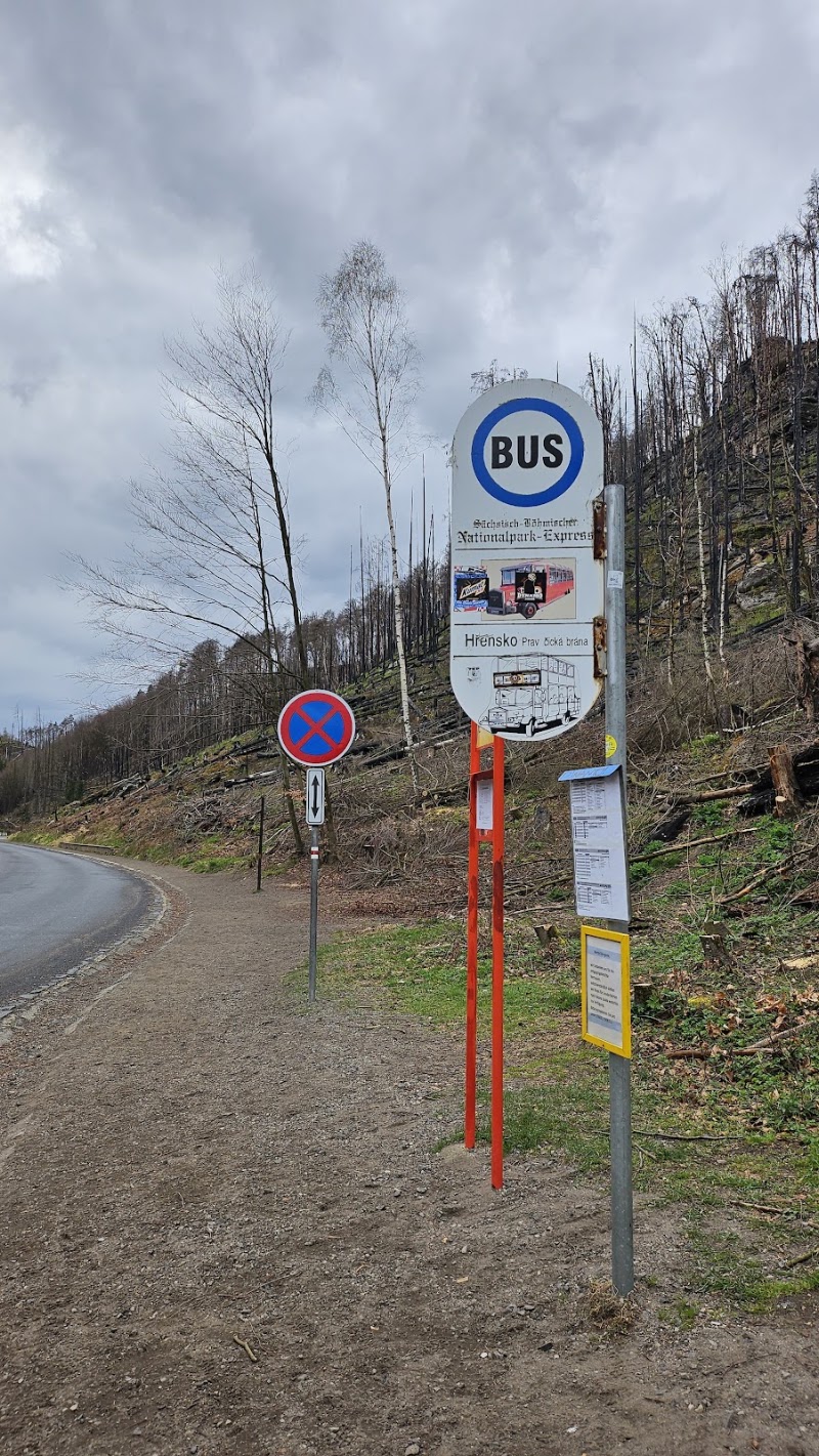 Bushaltestelle - Bushaltestelle 25861, 407 17 Hřensko, Czechia