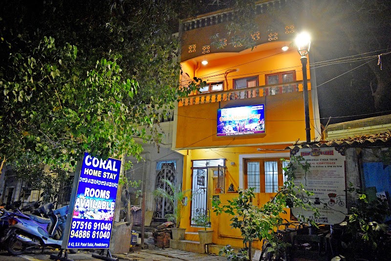 Coral Home Stay | Pondicherry - Coral Home Stay | Pondicherry 43, Sardar Vallabbhai Patel Salai, Area, White Town, Rajbhavan, Puducherry, 605001, India