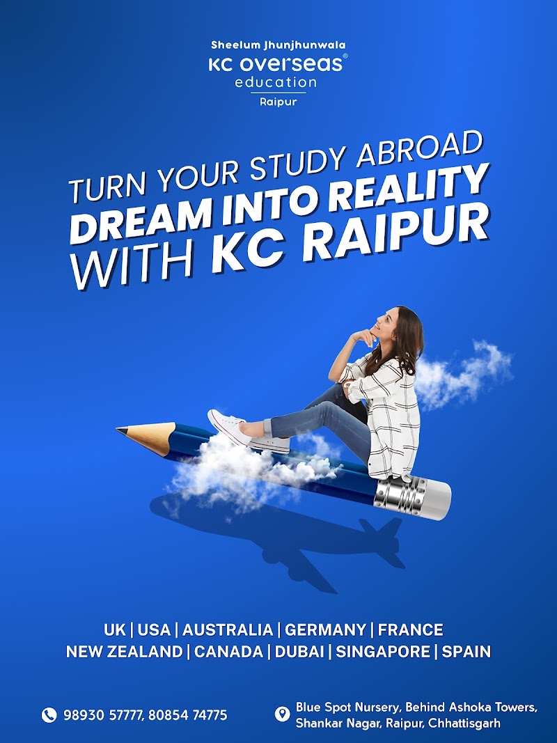 KC Overseas Education (Krishna Consultants) – Abroad Education Consultant & Best Education Consultant in Raipur, Bhilai - KC Overseas Education (Krishna Consultants) – Abroad Education Consultant & Best Education Consultant in Raipur, Bhilai, Blue Spot Nursery, behind Ashoka Towers, Shankar Nagar, Raipur, Chhattisgarh 492004, India