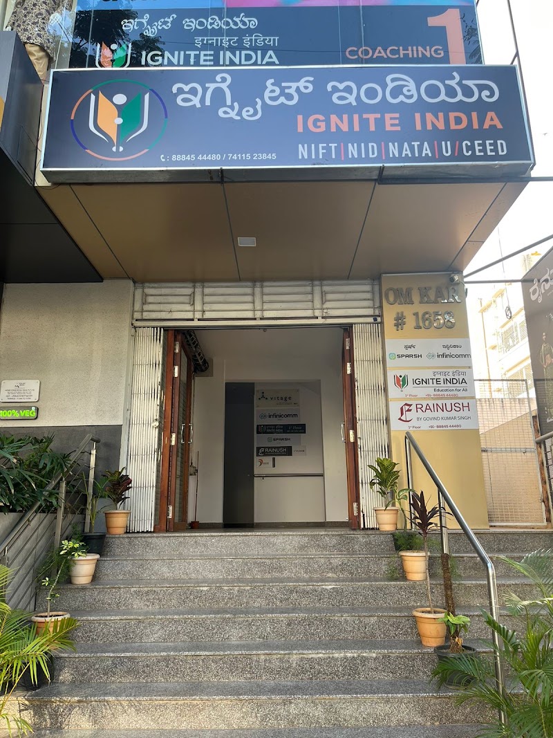 IGNITE INDIA - Admission Office NIFT NID NATA UCEED CEED Coaching - IGNITE INDIA - Admission Office NIFT NID NATA UCEED CEED Coaching, First Floor, 1658, 27th Main Rd, near NIFT College, Parangi Palaya, Sector 2, HSR Layout, Bengaluru, Karnataka 560102, India
