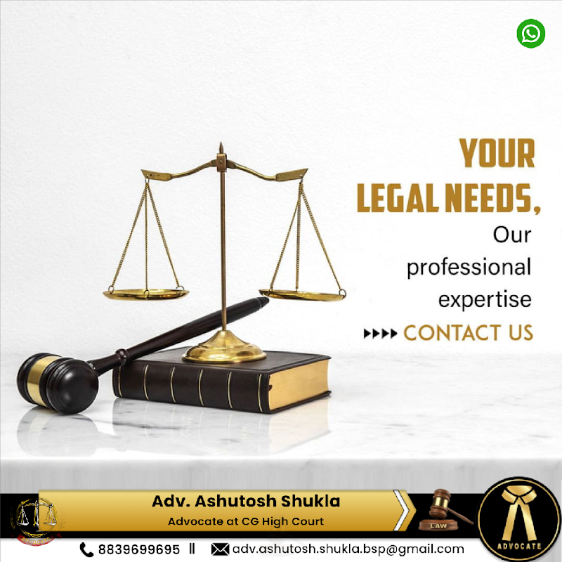 Advocate Ashutosh Shukla HC - Advocate Ashutosh Shukla HC, Mangla Chowk, 27 Kholi, Yamuna Nagar, Mangla, Bilaspur, Chhattisgarh 495001, India