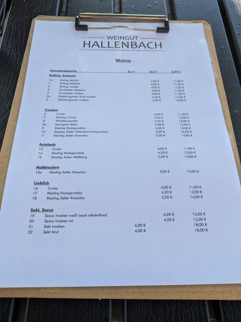 Ferienweingut Hallenbach - Ferienweingut Hallenbach, Brandenburg 20, 56856 Zell (Mosel)-Kaimt, Germany