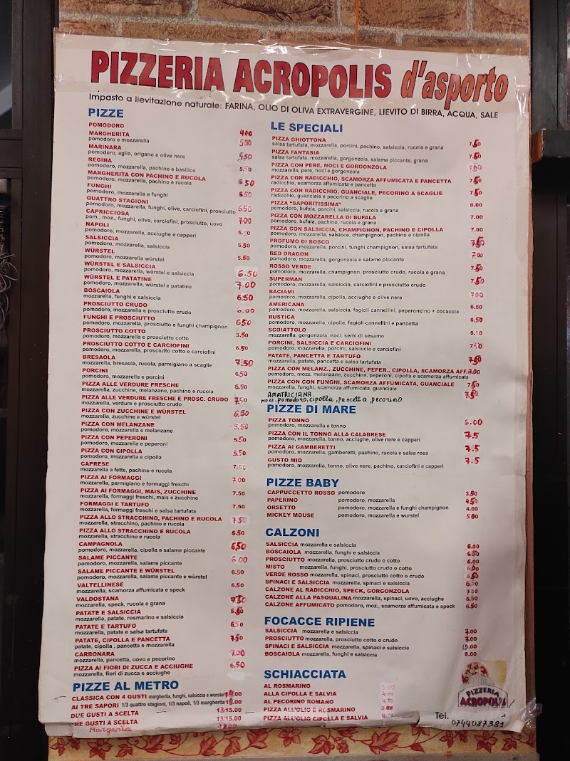 Pizzeria ACROPOLIS - Pizzeria ACROPOLIS Via delle Terre Arnolfe, 46/H, 05100 Terni TR, Italy