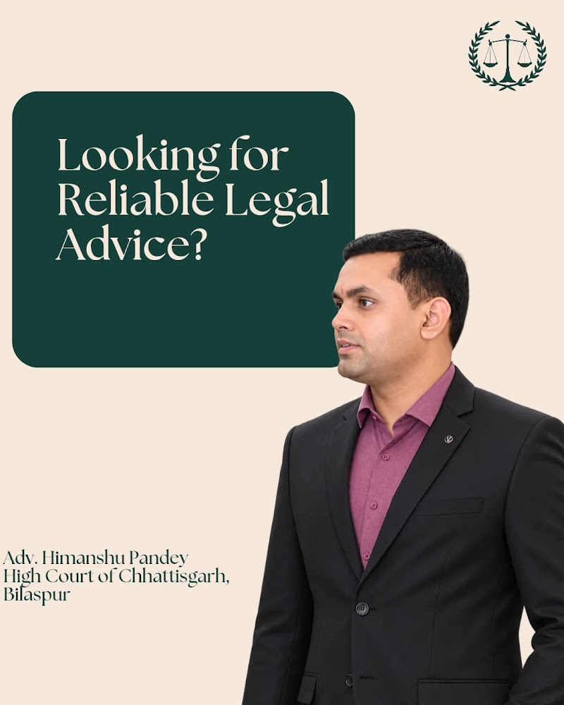 Advocate Himanshu Pandey Bilaspur High Court Chhatisgarh - Advocate Himanshu Pandey Bilaspur High Court Chhatisgarh, Villa no.5, Sunflower Villa, opposite SBI, Chakarbhatha, Bilaspur, Chhattisgarh 495220, India
