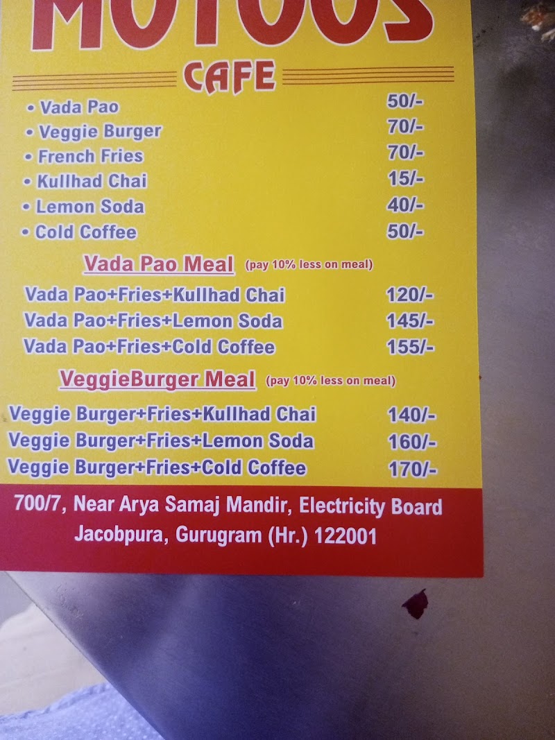 Motoos Cafe - Motoos Cafe 700/7, near arya samaj mandir, bijli board, jacobpura, Sadar Bazar, Sector 12, Gurugram, Haryana 122001, India