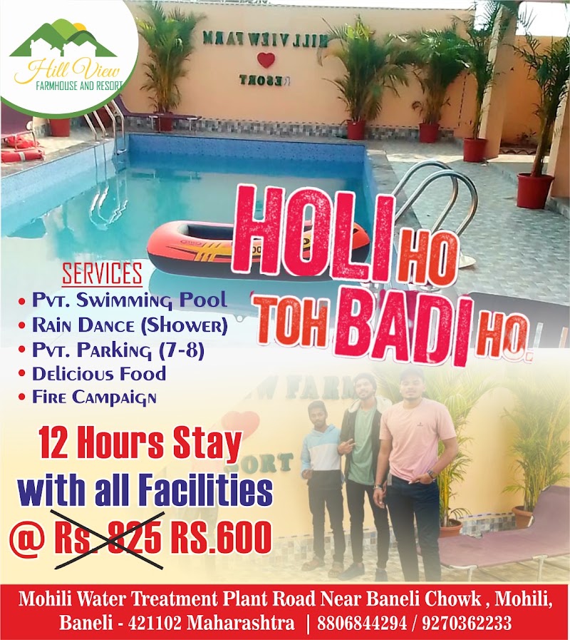 Hill View Farm House & Resort - Hill View Farm House & Resort, Mohili Water Treatment Plant Road, Baneli Rd, near Baneli, Mohili, Chowk, Kalyan, Maharashtra 421102, India