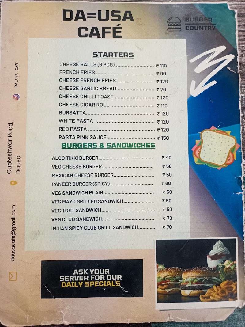 Da_usa Cafe - Da_usa Cafe, V8MG+XXJ, Gupteshwar Rd, Shikshak Colony, Dausa, Rajasthan 303303, India