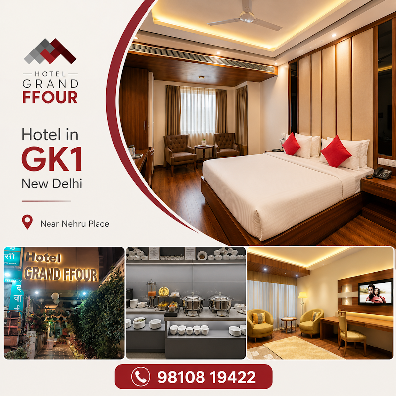 Grand FFOUR - Grand FFOUR F 4, next to Kailash Colony Metro Station, opposite Pillar No. 84, Block F, East of Kailash, New Delhi, Delhi 110065, India