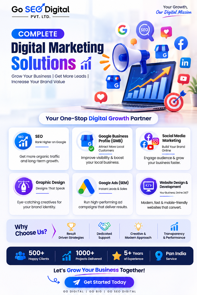 Go SEO Digital - Go SEO Digital, Shiv Hari Tower 1st floor office number F8 F9, Ashok Nagar, Sarkanda, Bilaspur, Chhattisgarh 495006, India