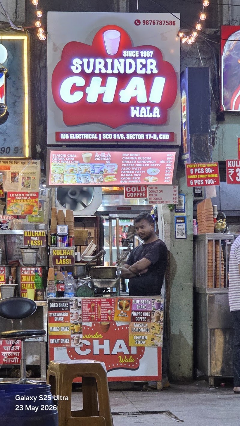Surinder chai wala - Surinder chai wala Sco 89, near Roxy unisex salon, Shopping Plaza, 17D, Sector 17, Chandigarh, 160017, India