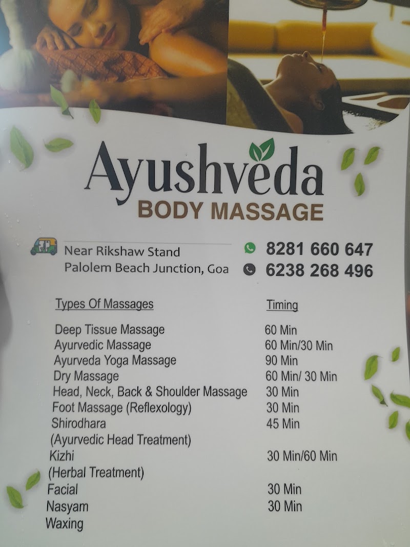 Ayushveda ayurveda - Ayushveda ayurveda opposite sohashita, opposite baskin robbins, Palolem, Canacona, Goa 403702, India