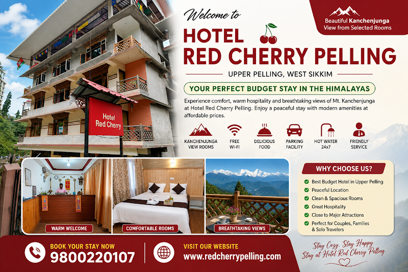 Hotel Red Cherry Pelling - Hotel Red Cherry Pelling Naku Chumbong, road, below petrol pump, Upper, Pelling, Pelling City, Sikkim 737113, India