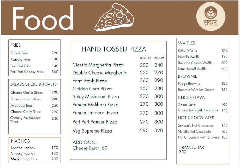 Sukoon The Cafe - Speciality Coffee & Pizzeria - Sukoon The Cafe - Speciality Coffee & Pizzeria, 1st Floor, Besides Haldiram, Surya Treasure Island Mall, Bhilai, Surya Vihar, Chhattisgarh 490020, India
