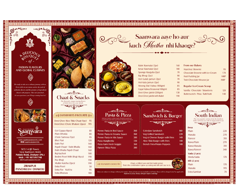 Saanwara Sweets - Saanwara Sweets ground floor, JD tower, Patiala Rd, Zirakpur, Nabha, Punjab 140603, India