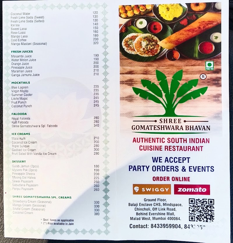 Shree Gomateshwara Bhavan - Shree Gomateshwara Bhavan Shop NO, Ground Floor, Shree Balaji Enclave, 1 & 2, behind Evershine Mall, Malad, Chincholi Bunder, Malad West, Mumbai, Maharashtra 400064, India