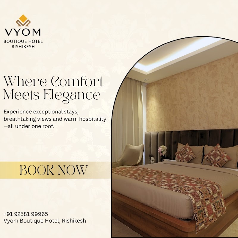 Vyom Boutique Hotel Rishikesh - Vyom Boutique Hotel Rishikesh NH 58, Badrinath Marg, Tapovan, Rishikesh, Uttarakhand 249192, India