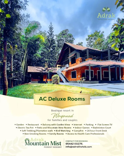 Adrak Mountain Mist Forest Resort - Adrak Mountain Mist Forest Resort Mountain Mist Resort Road, Mathamangalam, Cheeyambam P.O,, Sulthan Bathery, Irulam, Kerala 673592, India