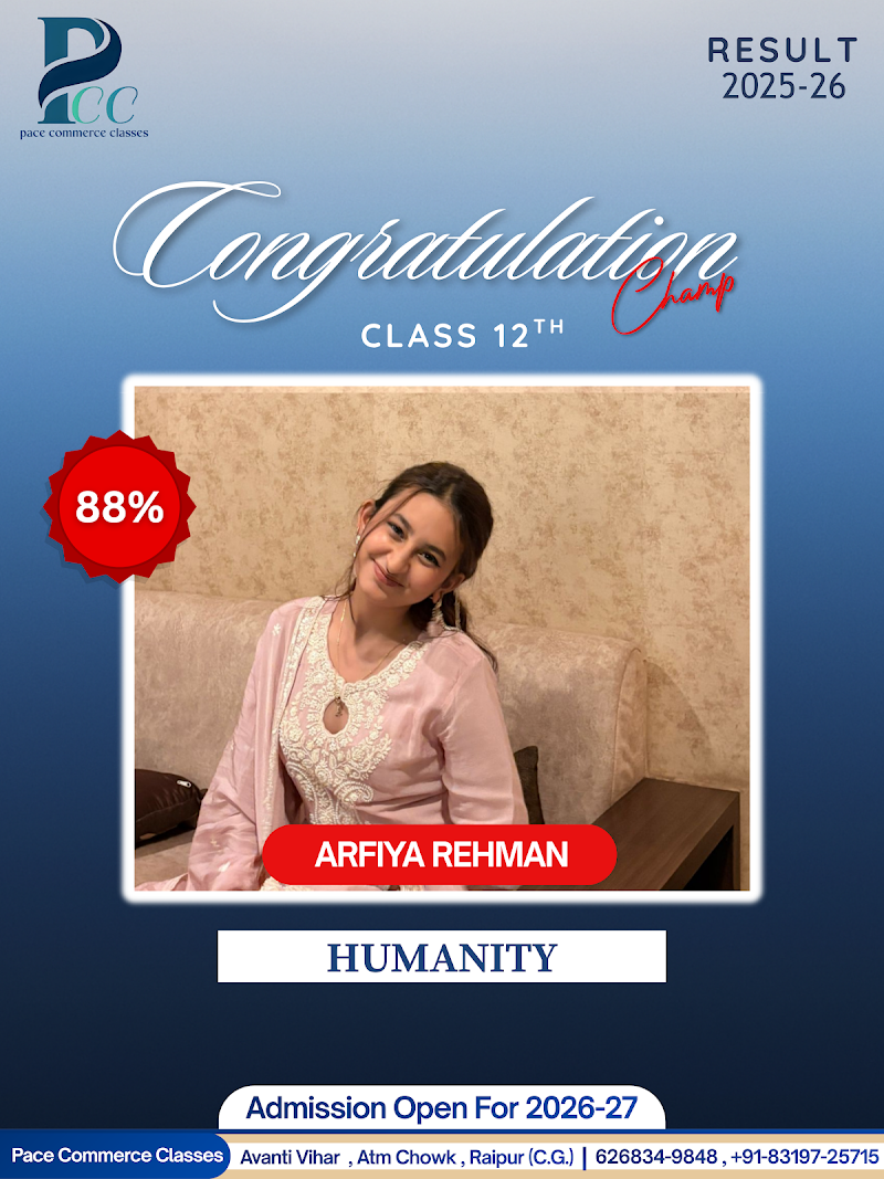 PACE commerce Classes (Nikita ma'am) - PACE commerce Classes (Nikita ma'am) ATM chowk main road, near netaji hotel, Avanti Vihar, Geetanjali Colony, Shankar Nagar, Raipur, Chhattisgarh 492001, India