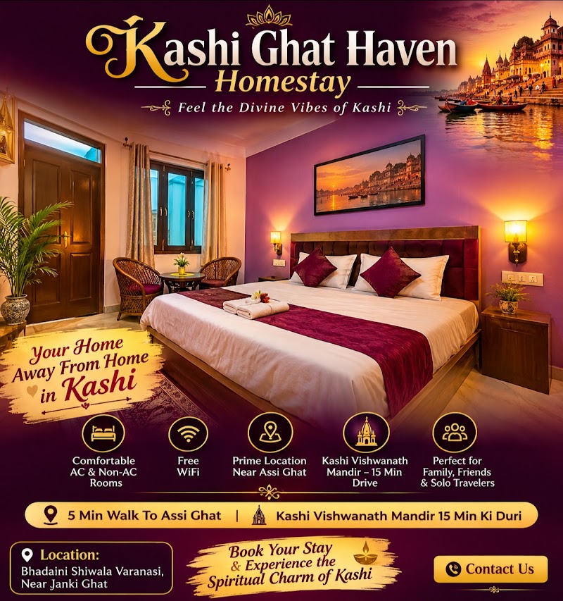 काशी ghat haven homestay - काशी ghat haven homestay, Bhadaini, H. No.- B-2/107A, beside Fab India, behind Anandmai hospital, Shivala, Varanasi, Uttar Pradesh 221001, India
