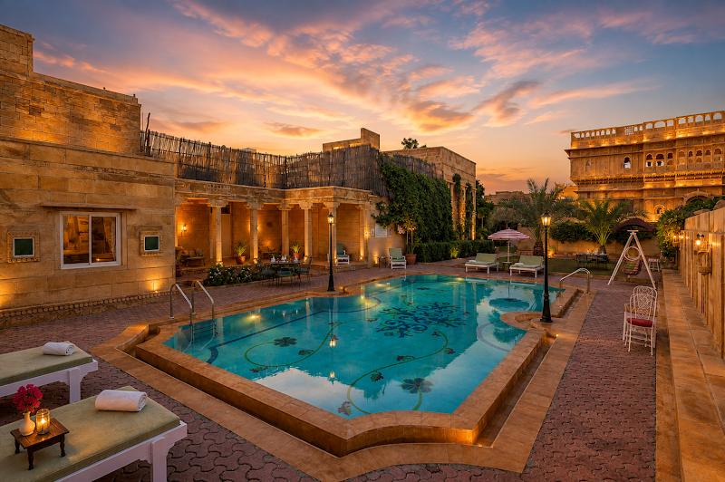 WelcomHeritage Mandir Palace - WelcomHeritage Mandir Palace, Gandhi Chowk Rd, Sadar Bazar, Jaisalmer, Kishan Ghat, Rajasthan 345001, India