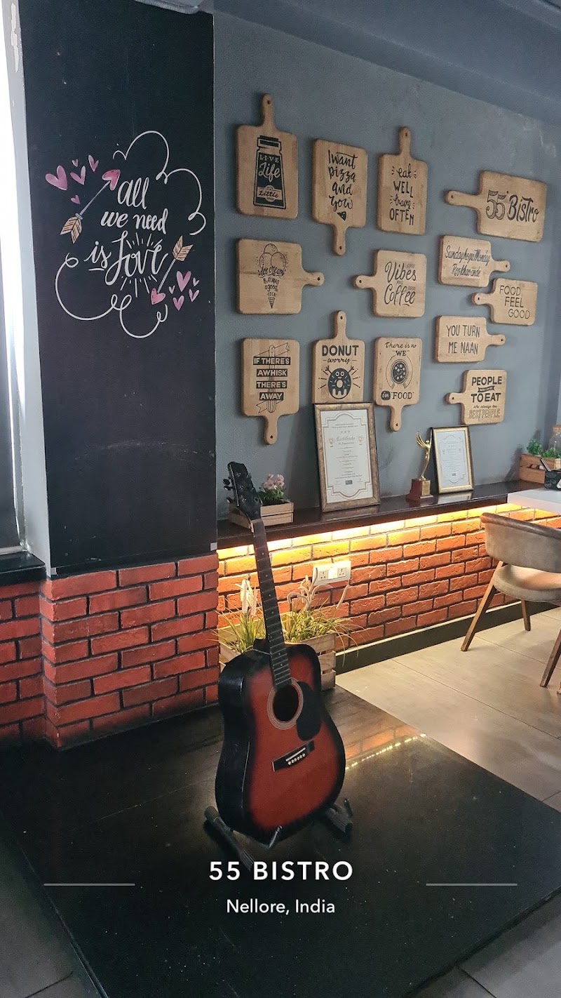 55 Bistro - 55 Bistro 3rd Floor, Sreeman Enclave, opp. Kings court apartment, Srihari Nagar, Magunta Layout, Nellore, Andhra Pradesh 524003, India