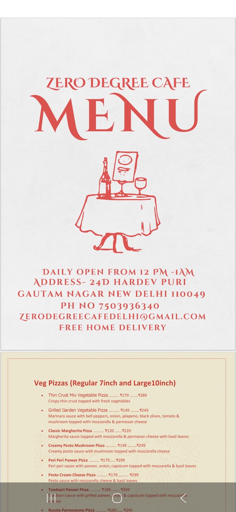Zero degree cafe - Zero degree cafe, 24D, Hardev Puri, Gautam Nagar, New Delhi, Delhi 110017, India