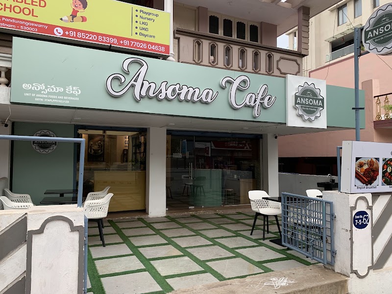 Ansoma Cafe - Ansoma Cafe Ground floor, 7-5-62, Panduranga Swamy Temple Rd, near Rk Beach, Yoga Village, Pandurangapuram, Visakhapatnam, Andhra Pradesh 530033, India