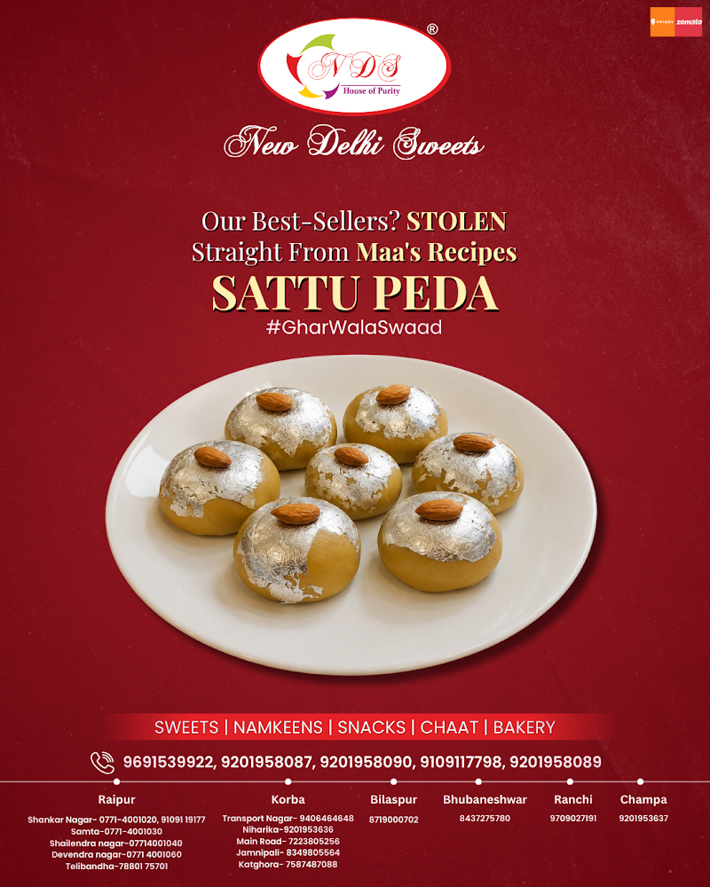 New Delhi Sweets - New Delhi Sweets, beside City Center Mall, Sector 1, Jagriti Nagar, Devendra Nagar, Raipur, Chhattisgarh 492001, India