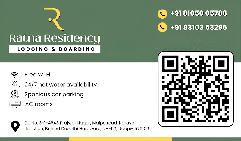 Ratna Residency Boarding & Lodging - Ratna Residency Boarding & Lodging Ratna Residency, Karavali junction, Udupi - Malpe Rd, opp. Red stone Enclave Apartment, behind Deepti hardware, Udupi, Karnataka 576103, India