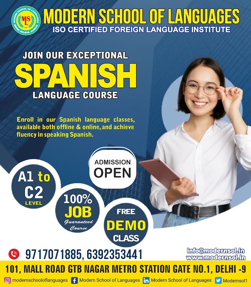 Modern School of Languages | Best Spanish Language Institute in Mau | German | French | Spoken English Institute in Mau U.P. - Modern School of Languages | Best Spanish Language Institute in Mau | German | French | Spoken English Institute in Mau U.P., Sadar Chowk, opposite Chashma House, Malik Tahir Pura, Mau, Uttar Pradesh 275101, India