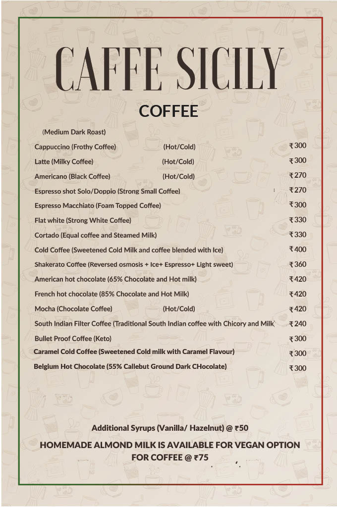 Caffe Sicily - Caffe Sicily SCO -201, Sector 7-C, Sector 7, Chandigarh, 160019, India