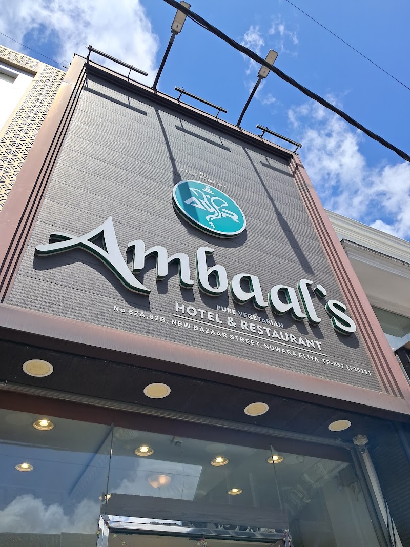 Ambaal's Pure Vegetarian Hotel & Restaurant - Ambaal's Pure Vegetarian Hotel & Restaurant, yosuf building, No 52 New Bazar Street, නුවරඑළිය 22200, Sri Lanka