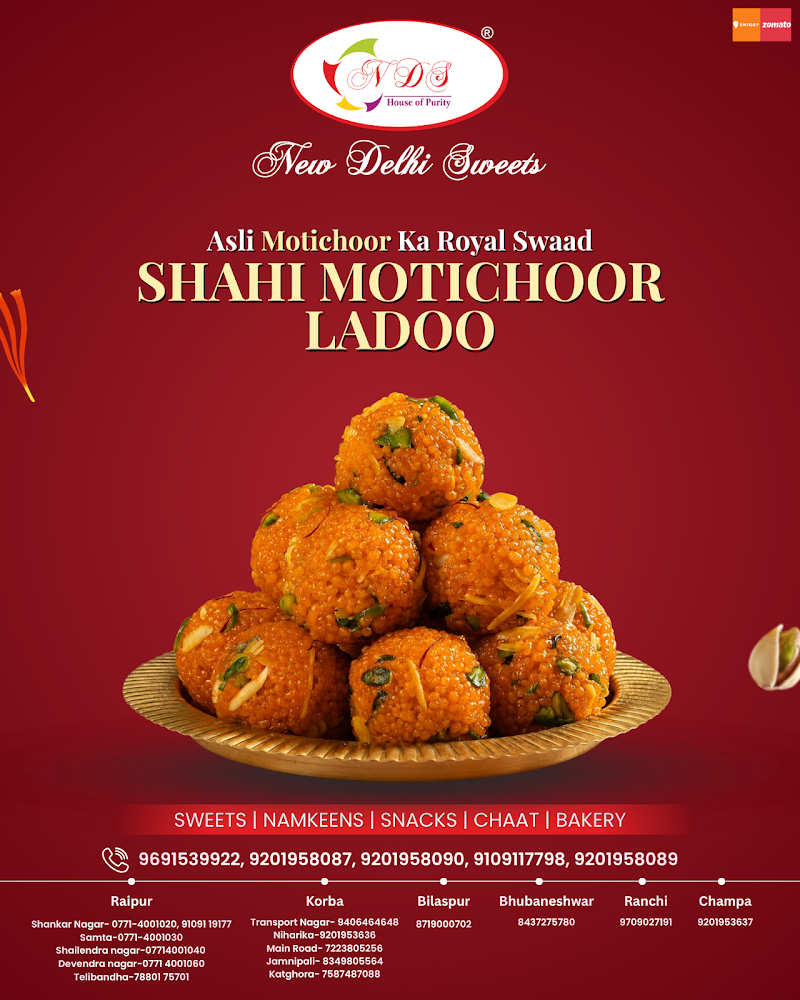New Delhi Sweets - New Delhi Sweets, Shop no. 19, CSIDC Corporate Tower, Ring Road No. 1, Telibandha, Raipur, Chhattisgarh 492001, India