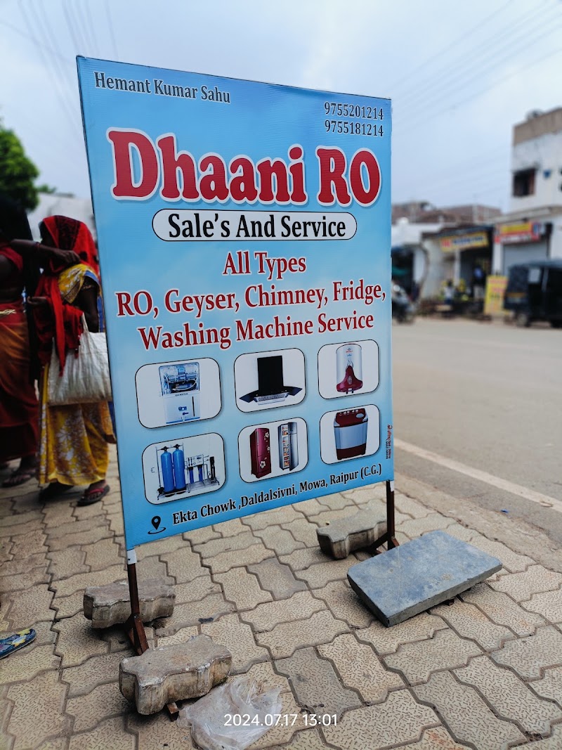 Dhaani RO Sales and Service | RO Water Purifier Dealer - Dhaani RO Sales and Service | RO Water Purifier Dealer, behind Sona kirana Store, Durga Nagar, Birgoan, Raipur, Chhattisgarh 493221, India