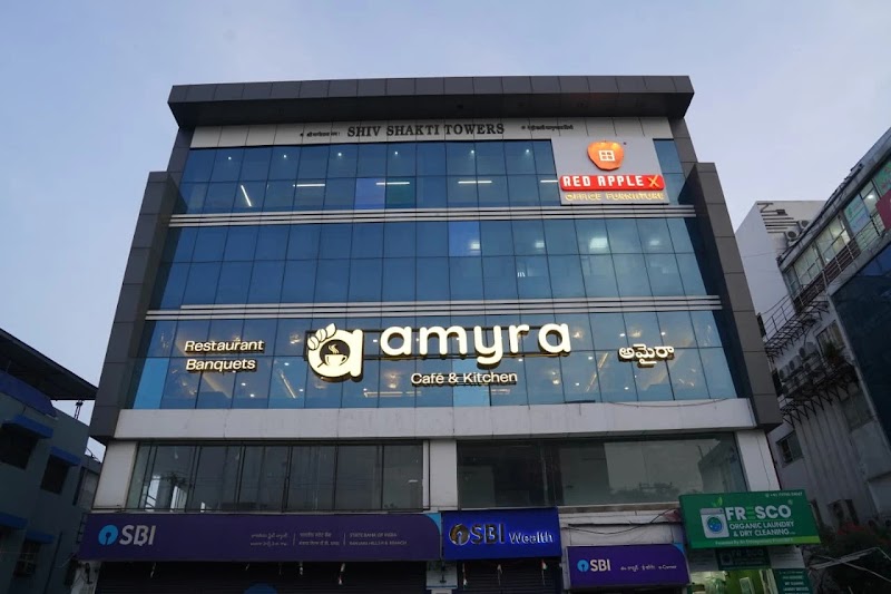 Amyra Cafe & Kitchen - Amyra Cafe & Kitchen, 2nd floor, shiva shakti Tower, Road No. 12, Amudi Nagar, Bhola Nagar, Banjara Hills, Hyderabad, Telangana 500034, India